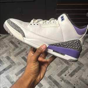 Jordan White and Purple Men's Shoes